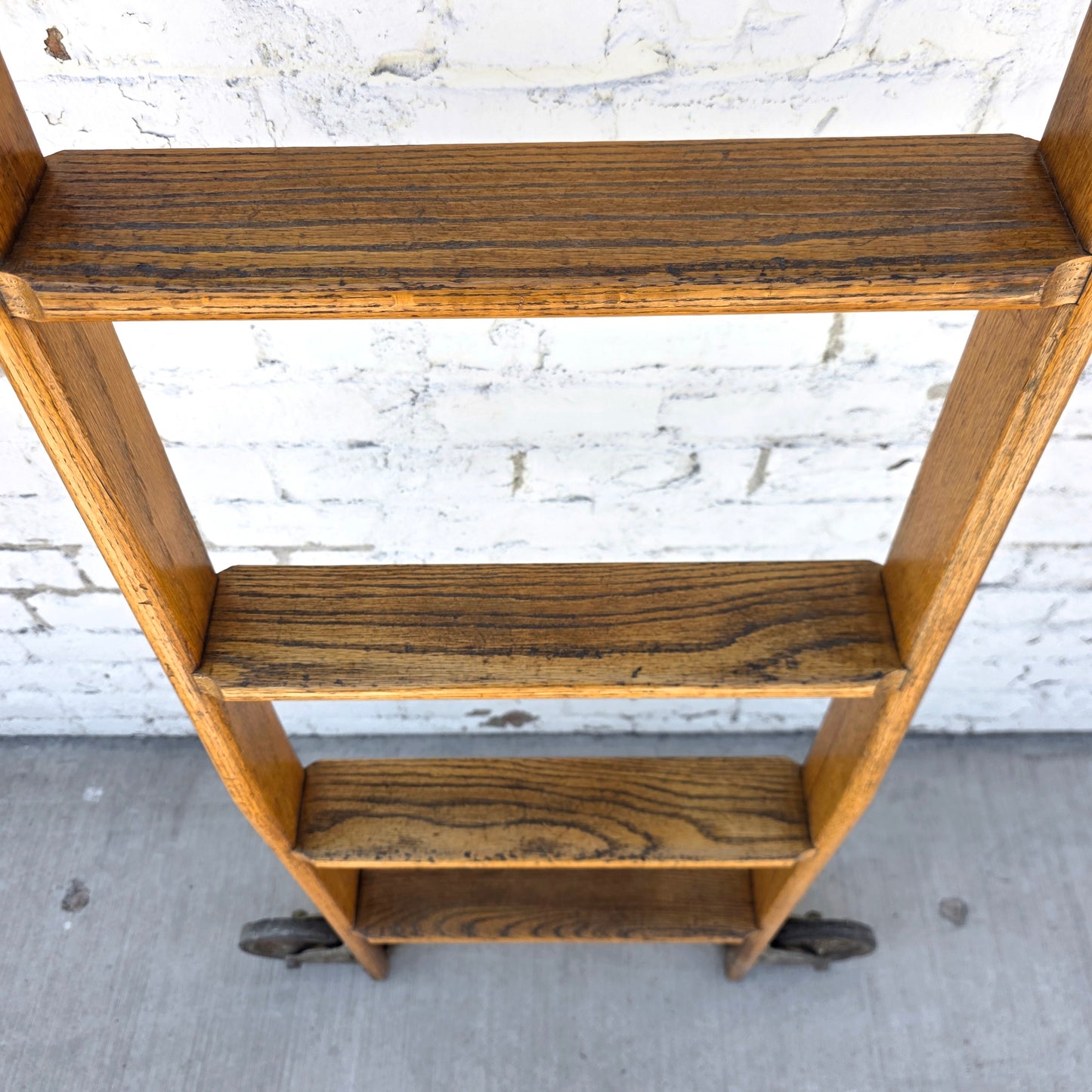 Antique Rolling Library Ladder