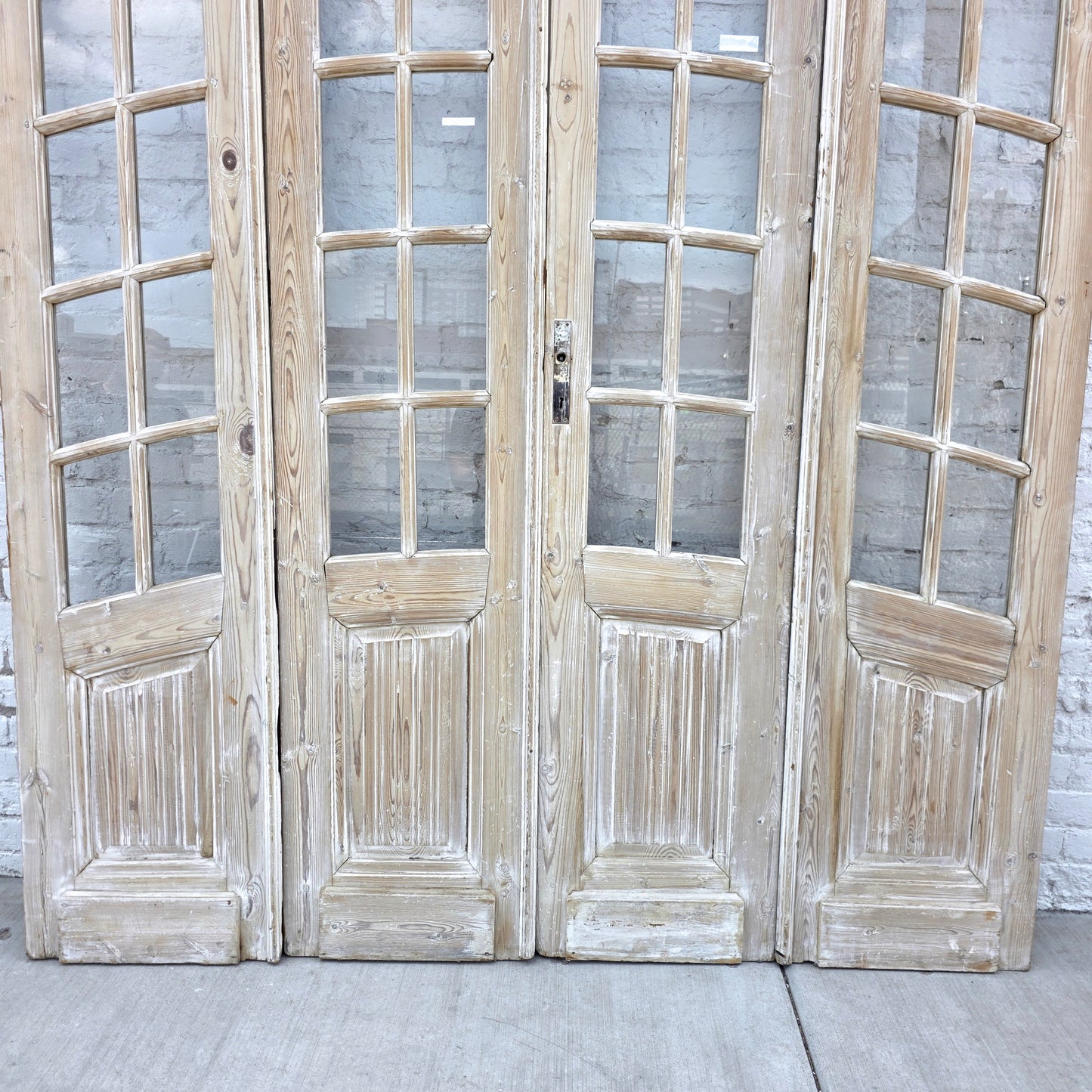 Set of 4 Washed Arched Doors w/48 Lites