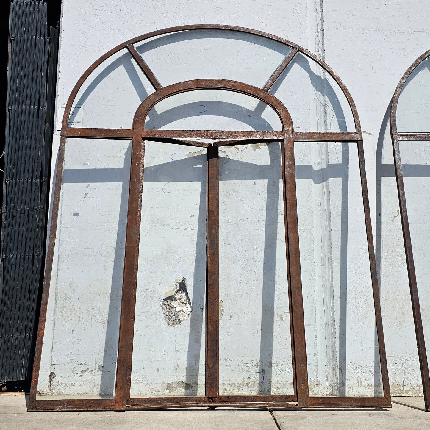Iron Arched Window w/8 Panes -