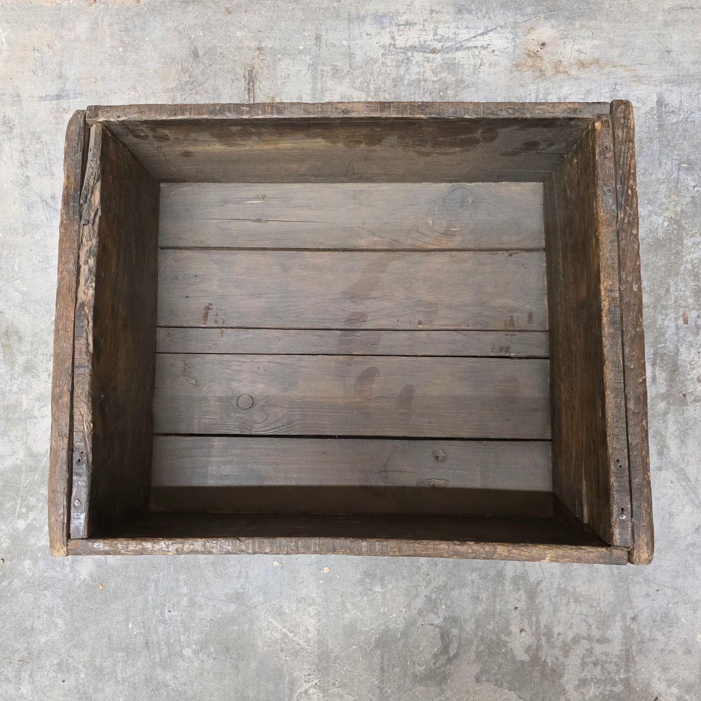 Wood Crate with Painted Numbers/Letters