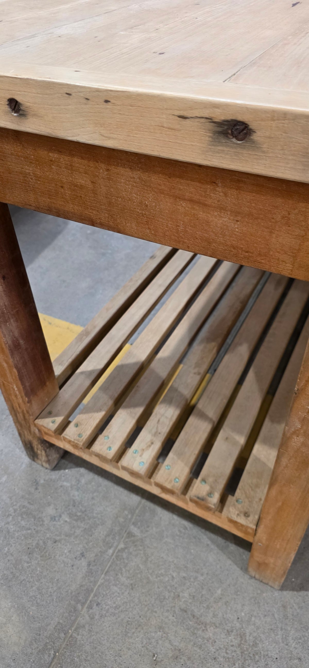 French Bleached Bakery Table