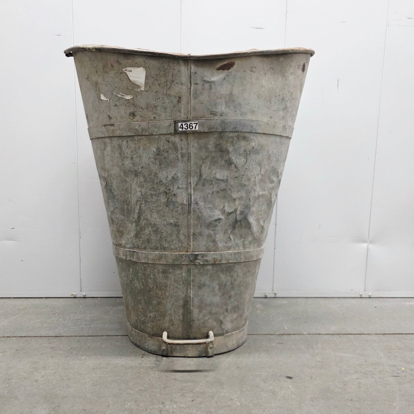 French Zinc Grape Gathering Bucket
