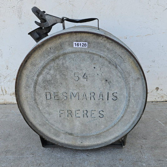 Desmarais Frères 54 Galvanized Tin Oil Container