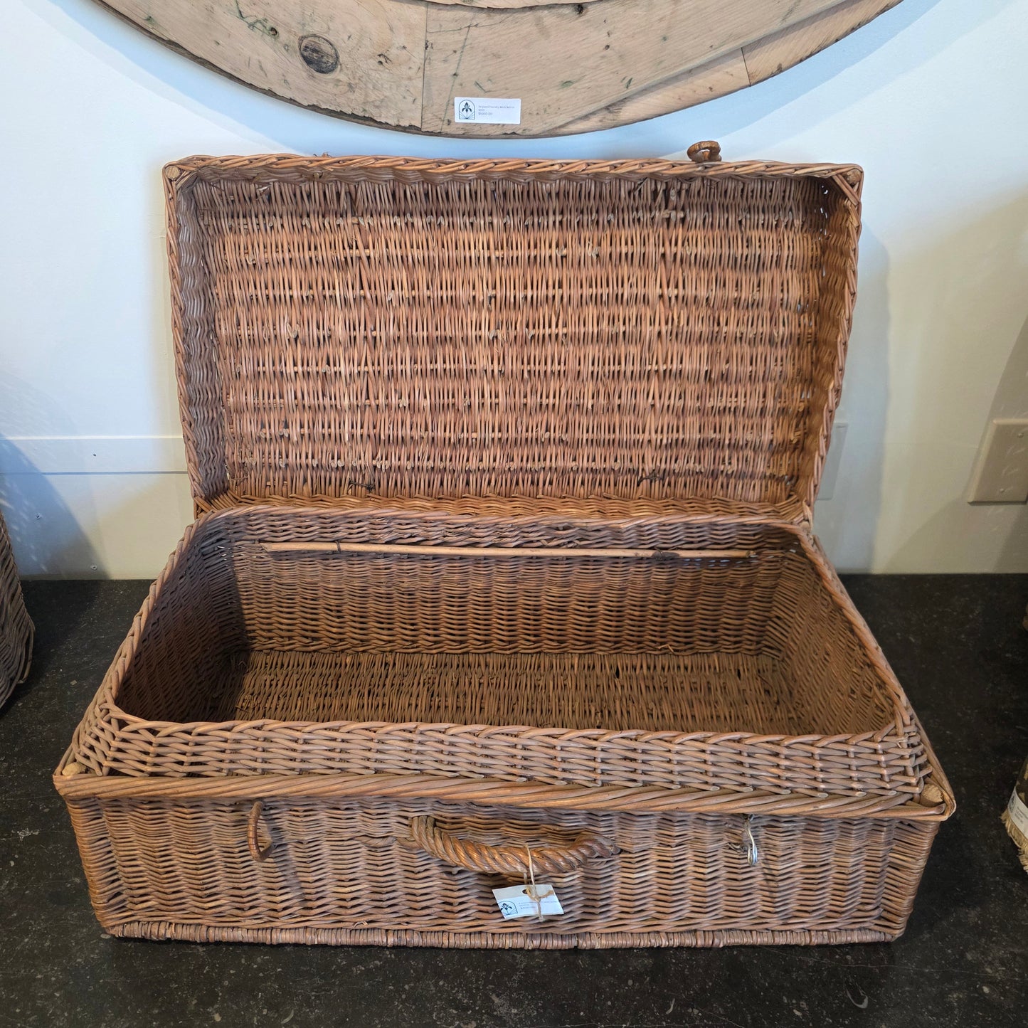 French Wicker Trunk/Suitcase