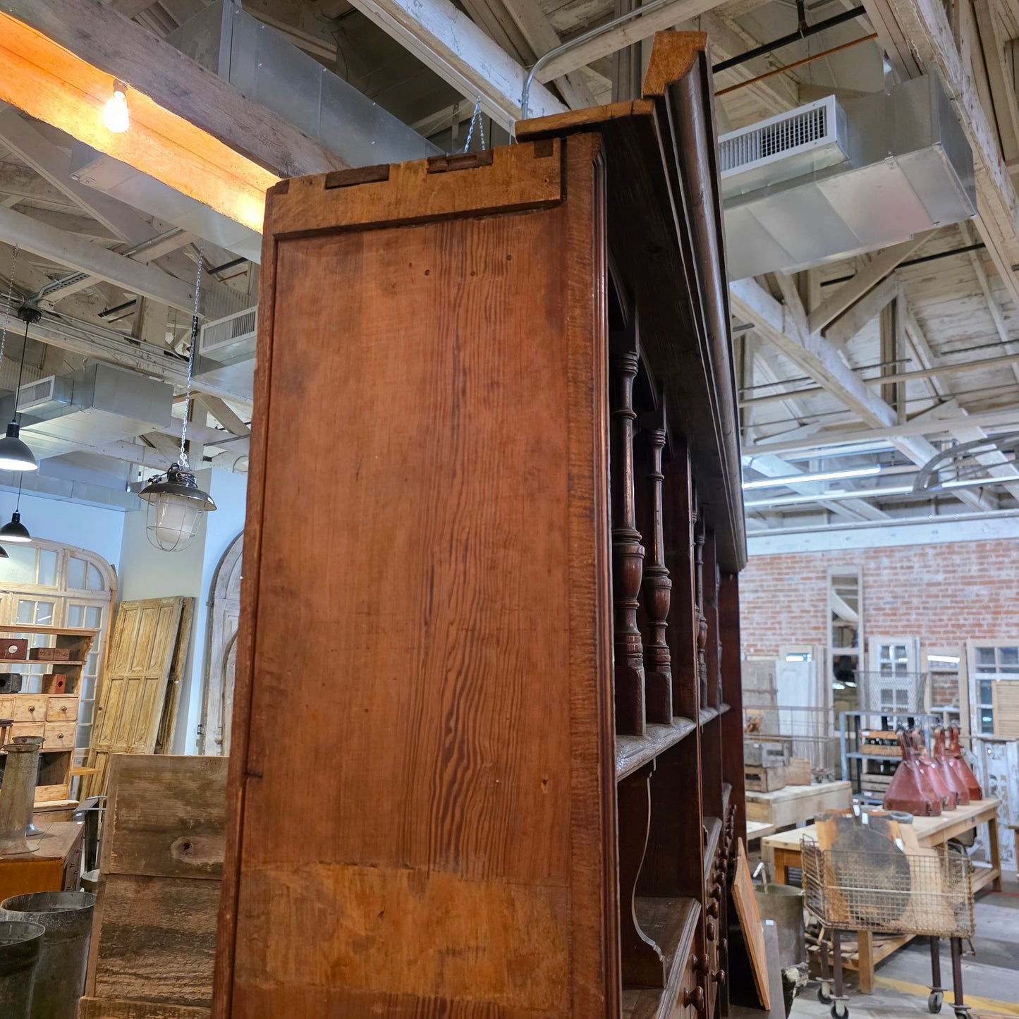 19th C. 2-Piece Haberdashery Cabinet