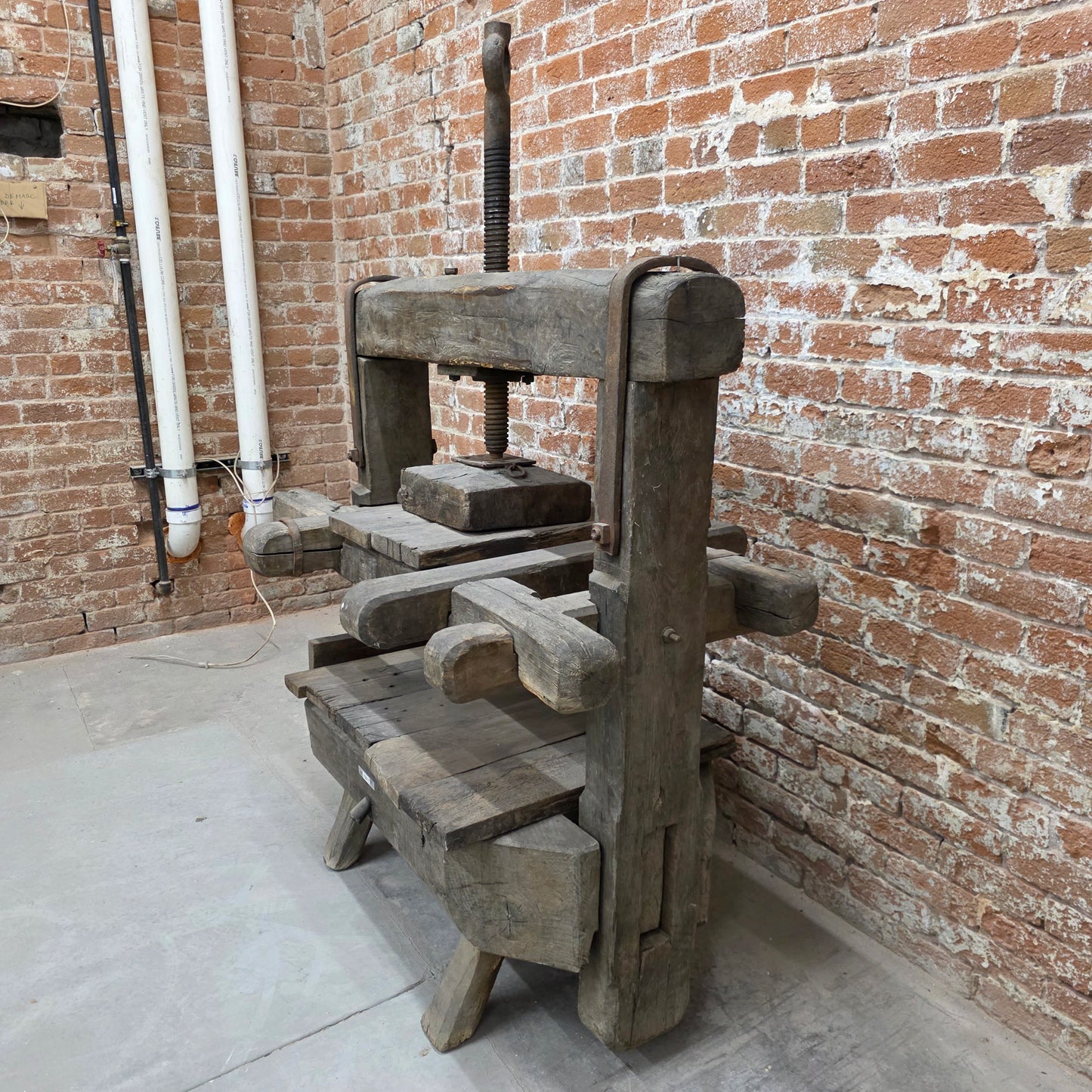 Antique Wood Fruit & Wine Press
