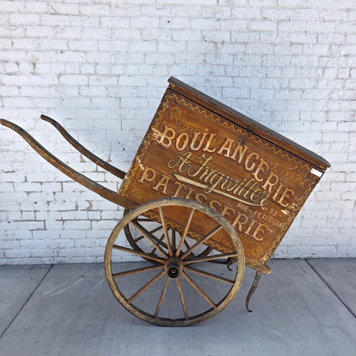 Rare French Pastry and Bread (Boulangerie) Cart