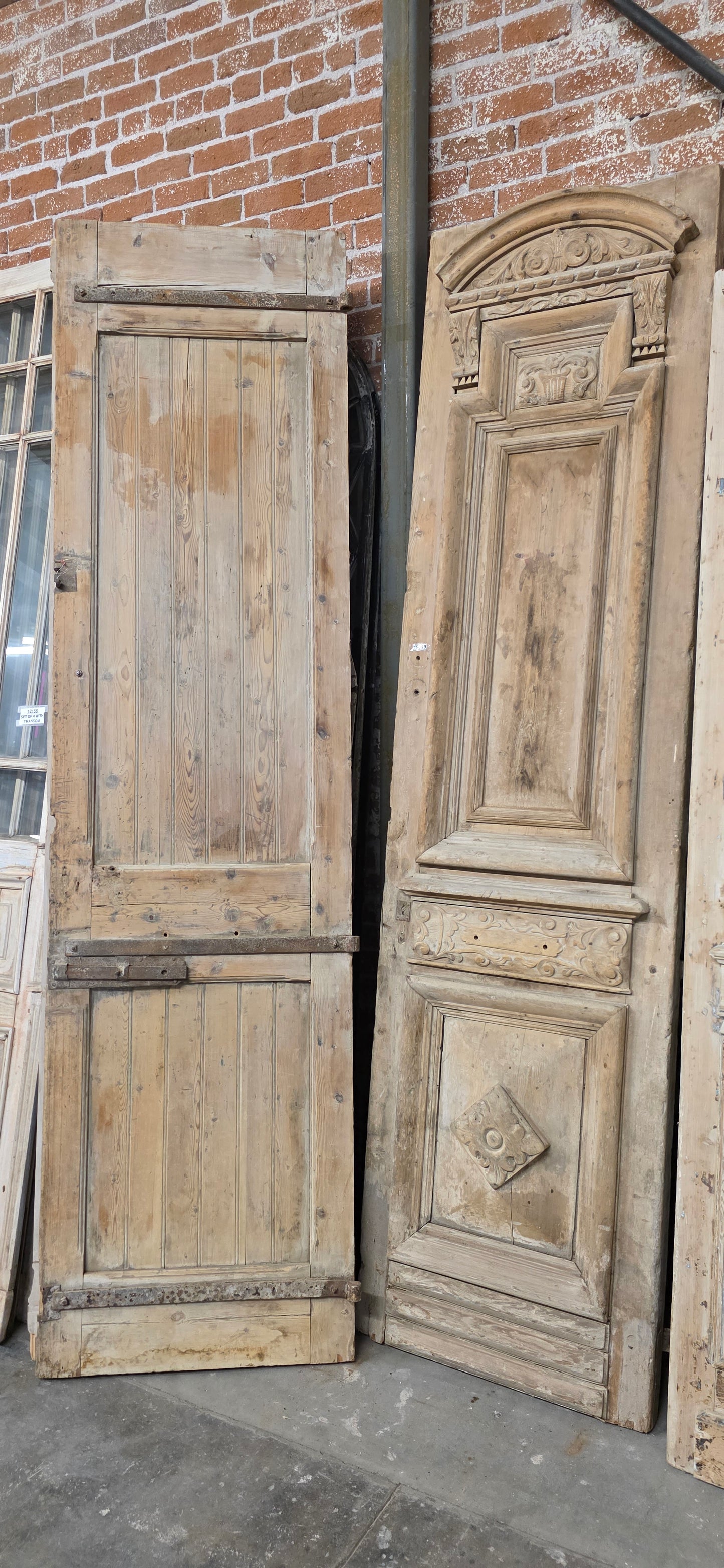 Pair of Carved Wood Panel Doors