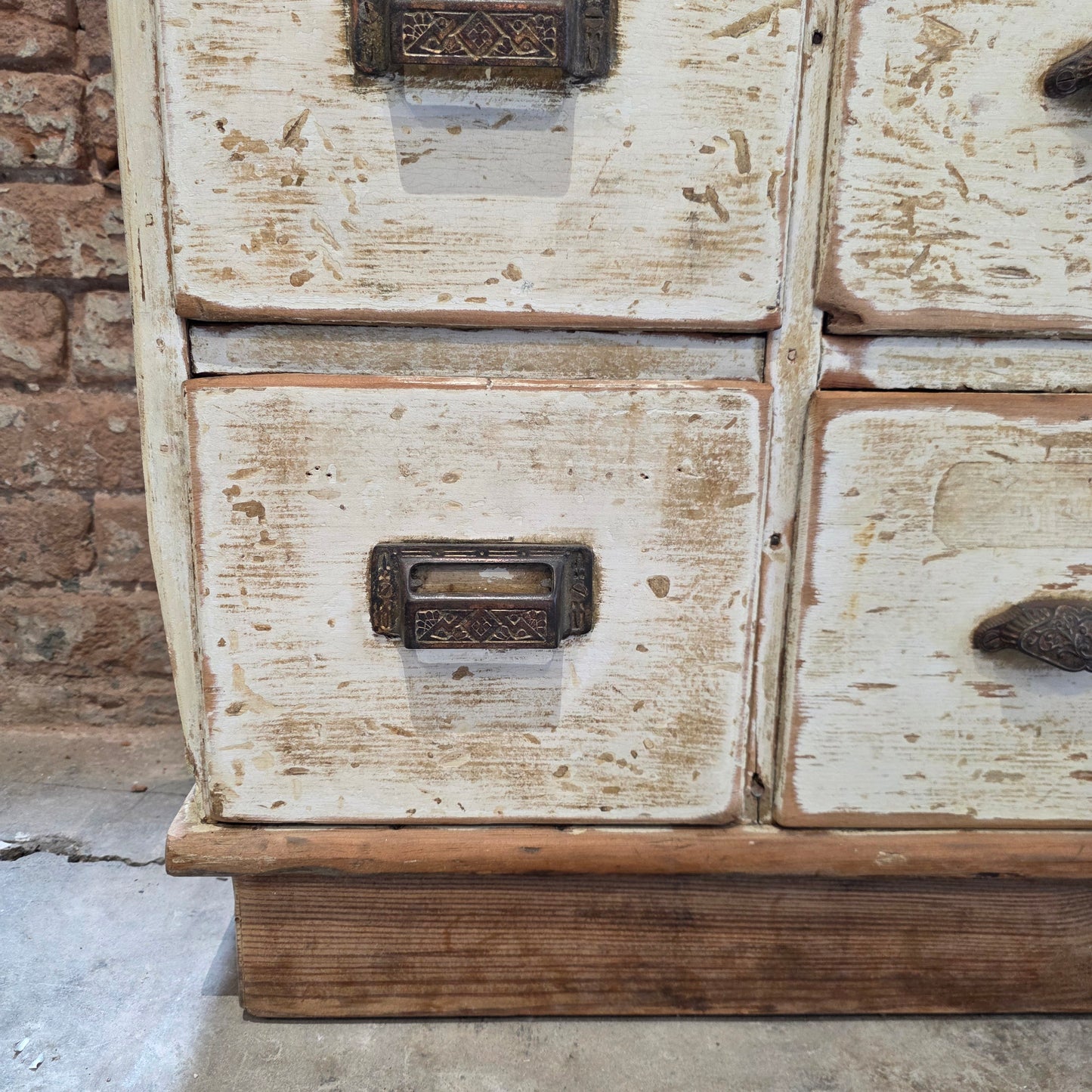Antique General Store Painted Apothecary Cabinet