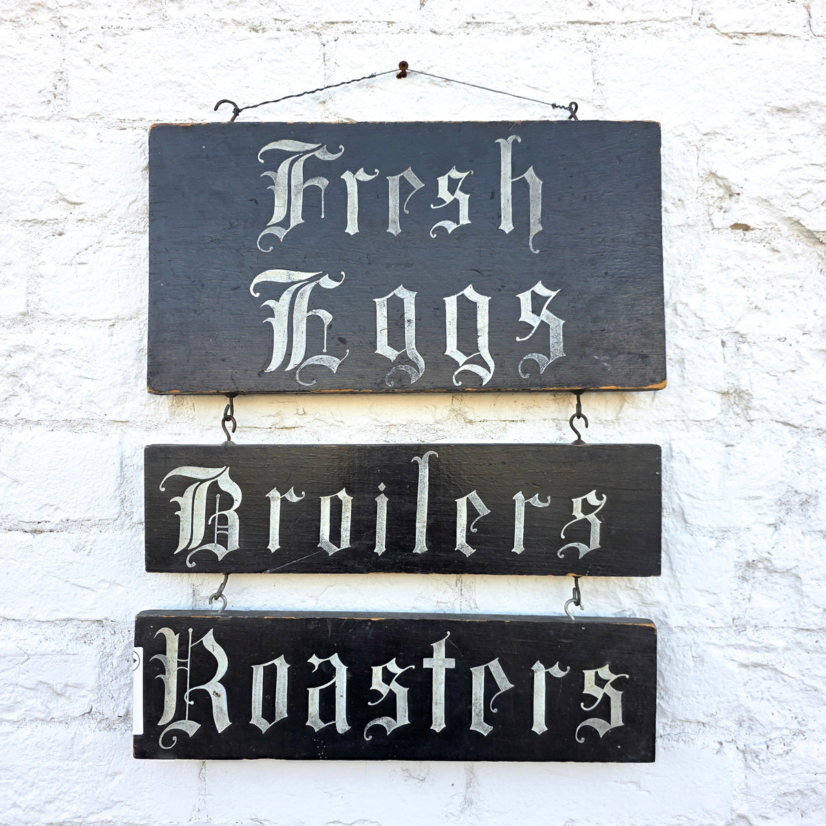 Painted Wooden Egg Farm Sign