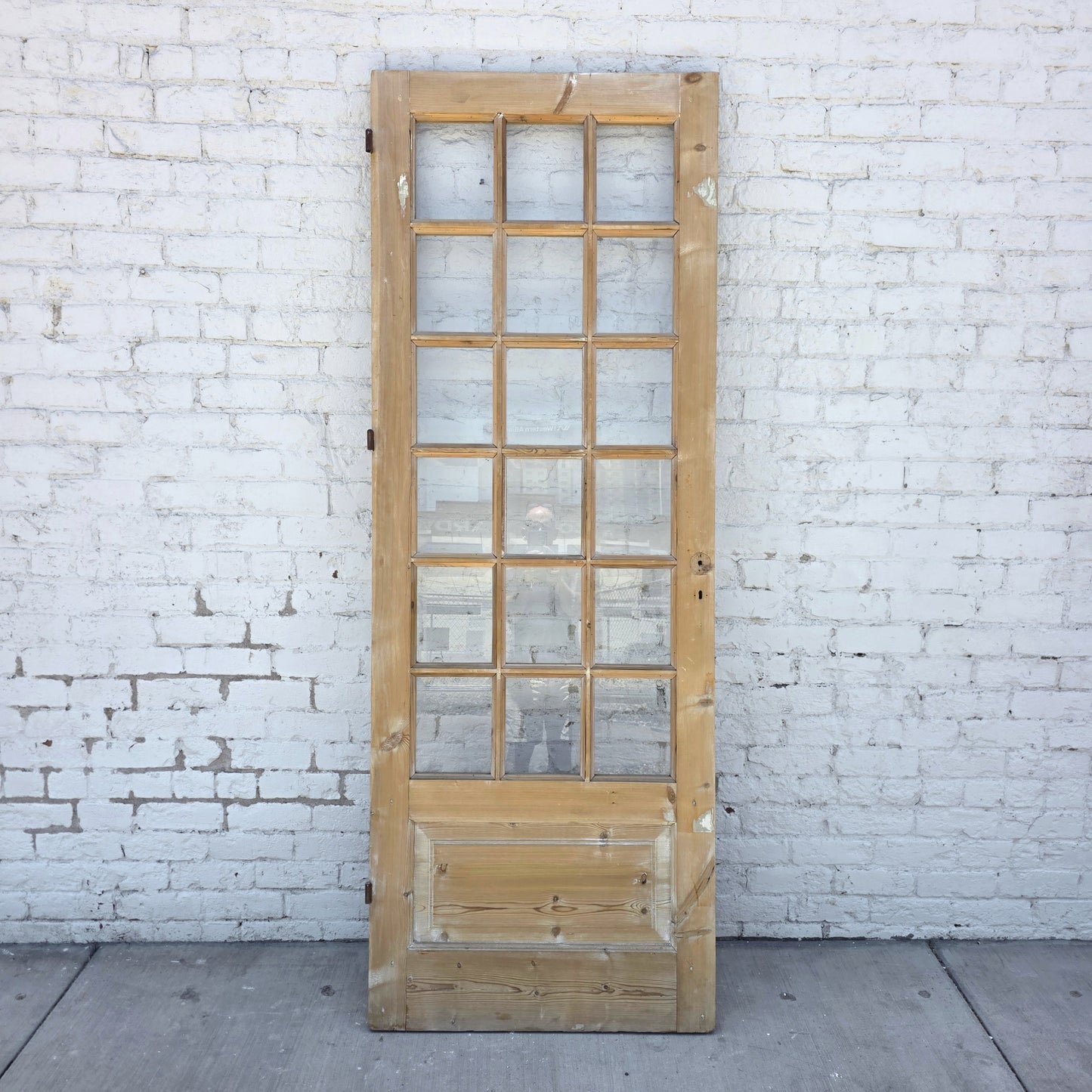 Single Antique French Door with 18 Lites