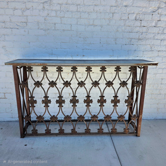 Wrought Iron Garden Console Table