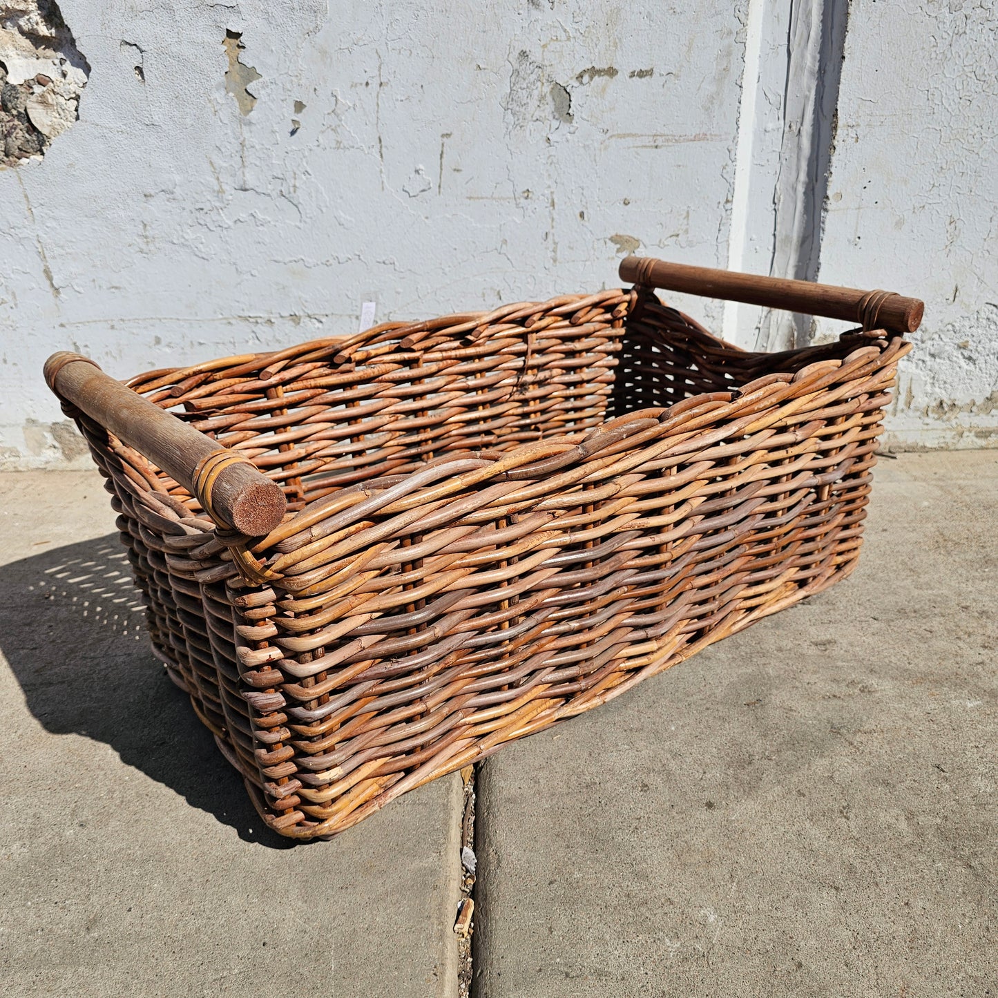 French Wicker Gathering Basket