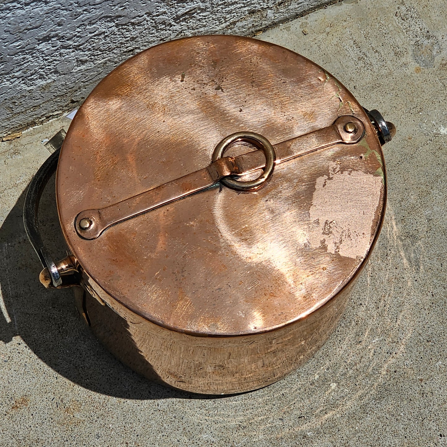 Iron Handled Copper Stock Pot