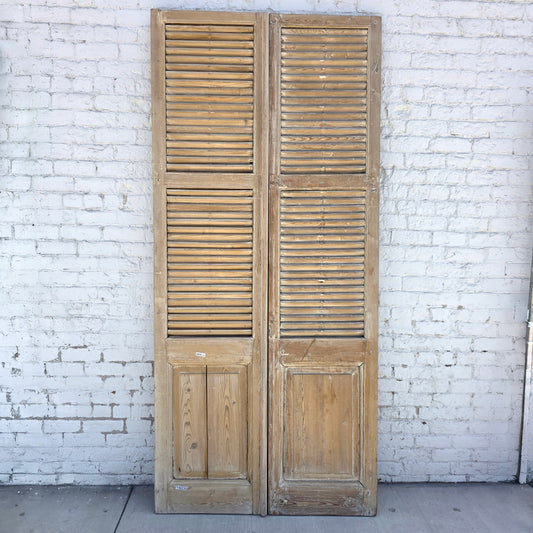 Pair of Shuttered Wood Doors