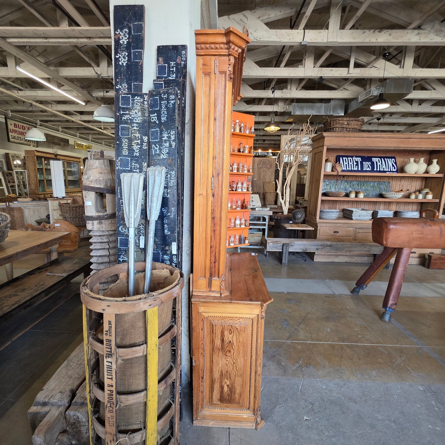 Spanish Antique Apothecary Cabinet, ca. 1800s with Original Bottles