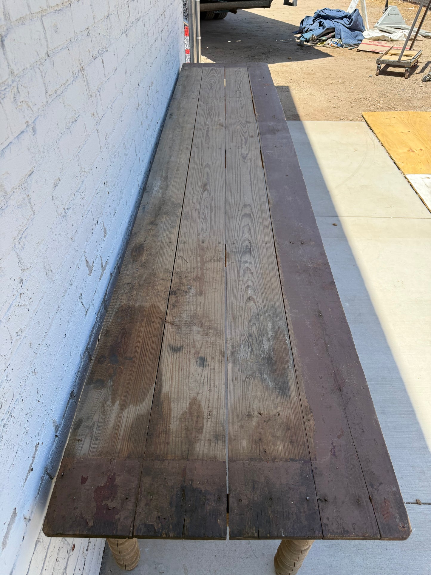 Pine Turned Leg Farm Dining Table