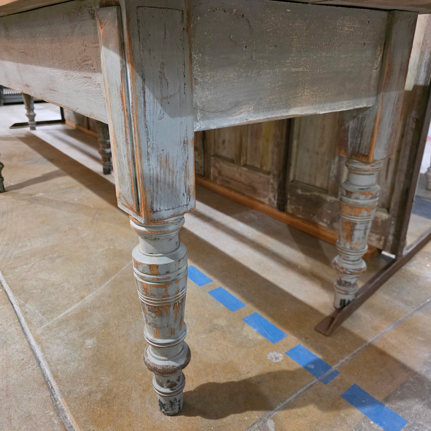Painted Country Store Display Dining Table