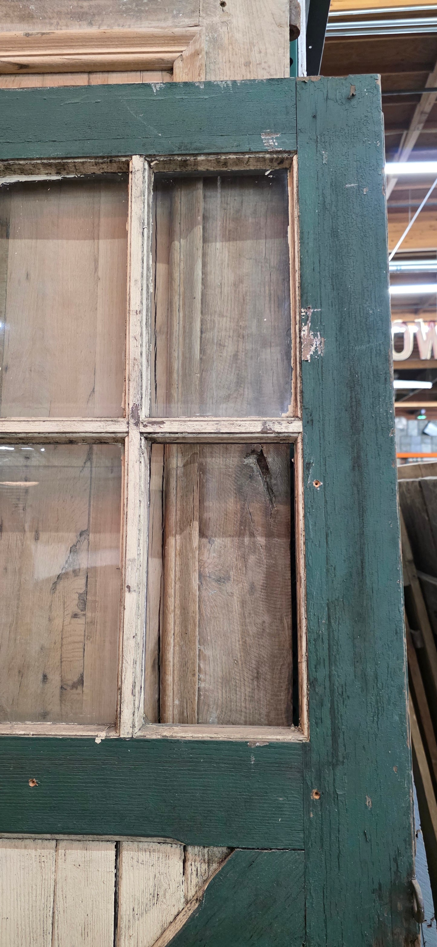 Single Stripped Barn/Carriage Door with "X" Bottom Panel