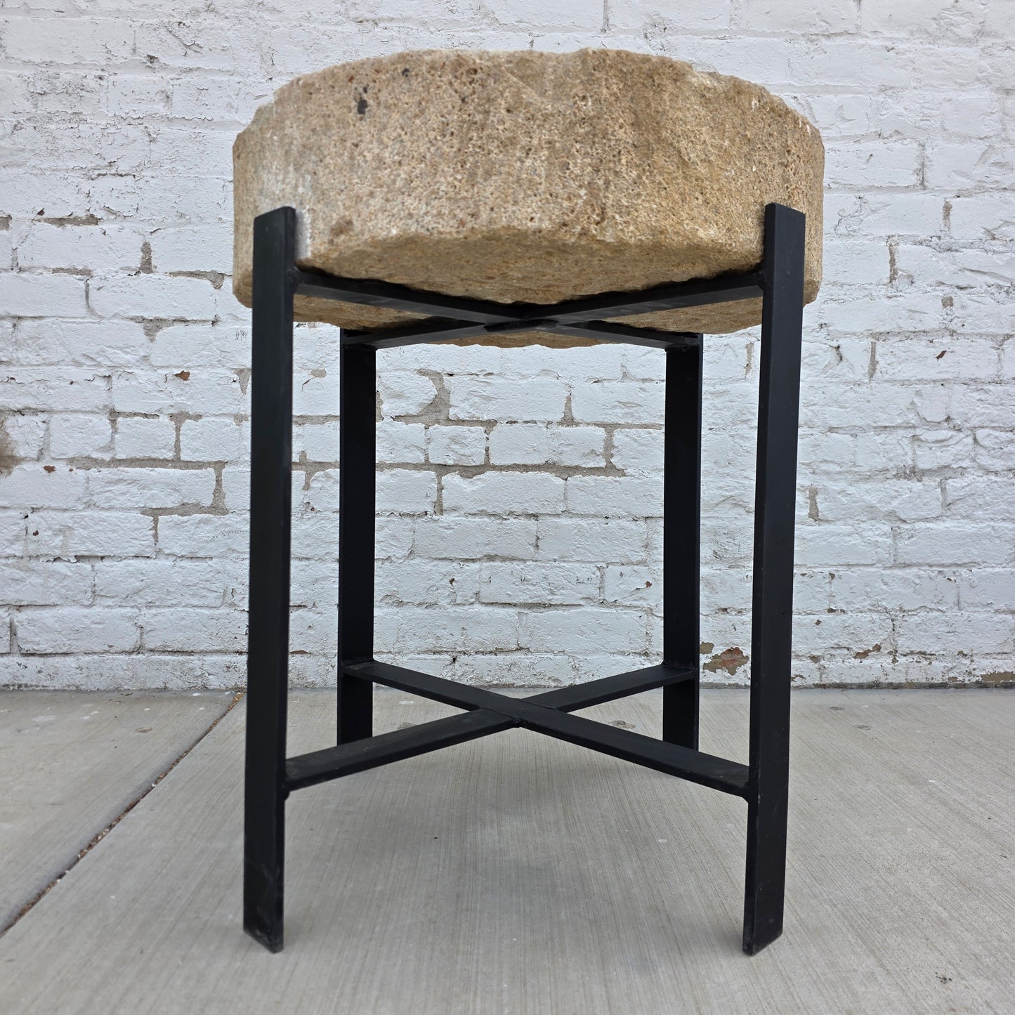 French Grindstone Side Table