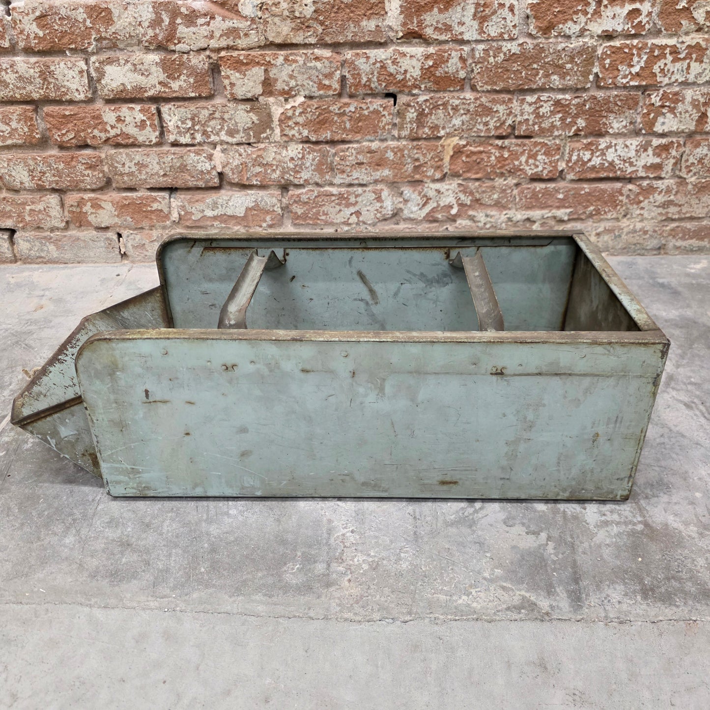 Painted Metal Storage Crate