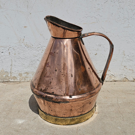 Large French Copper Pitcher