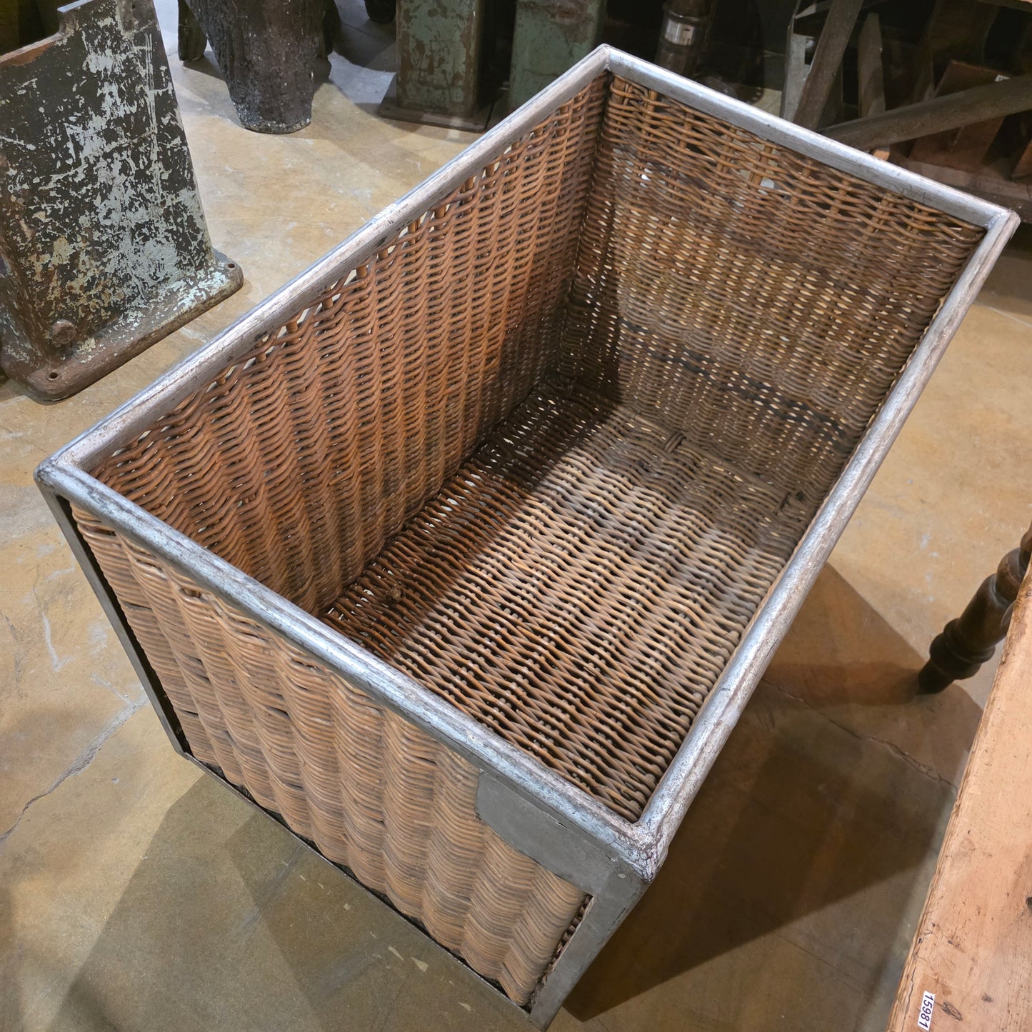 Parisian Wicker Rolling Cart