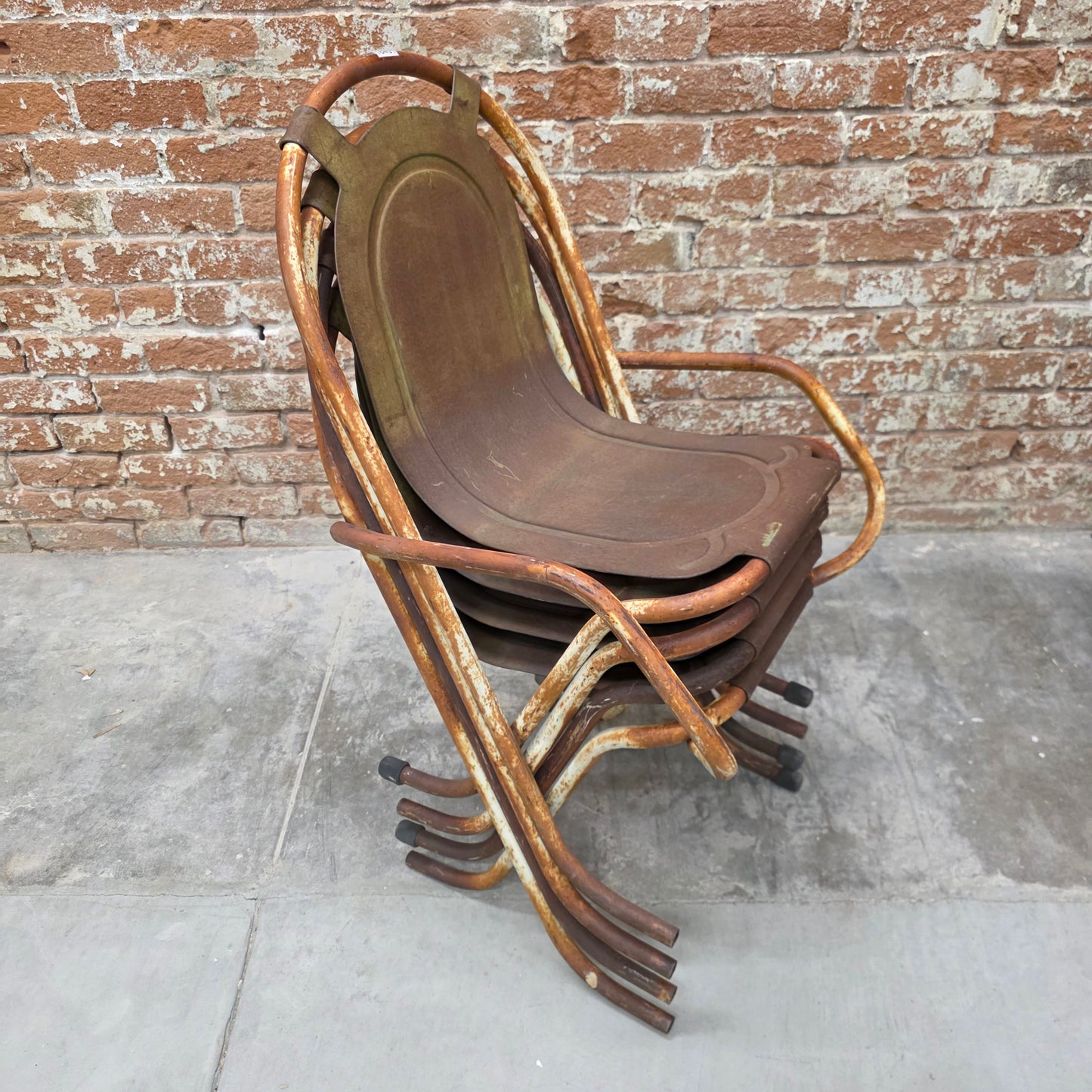 Set of 4 "Stak-a-Bye" English Garden Chairs