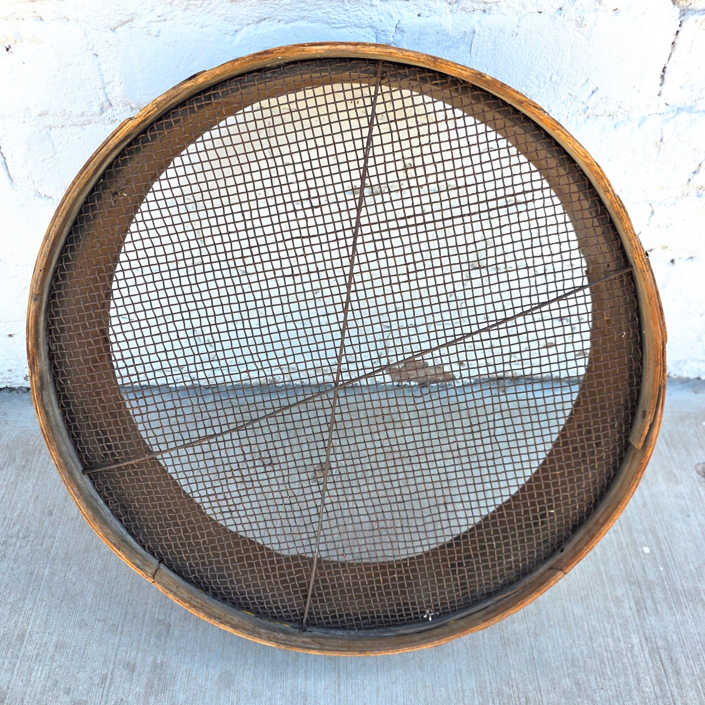 Antique Wooden Sieve (Decor)