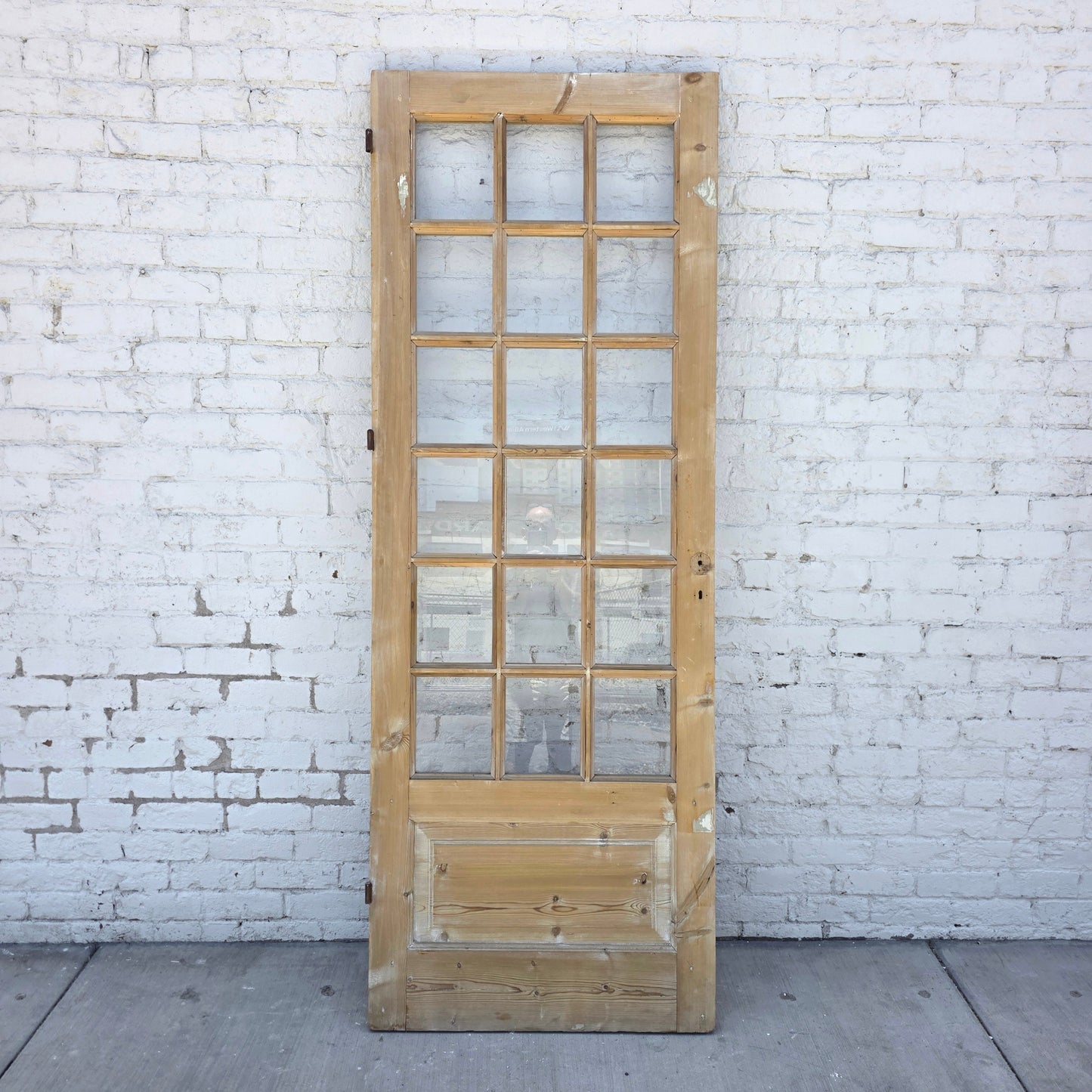 Single Antique French Door with 18 Lites