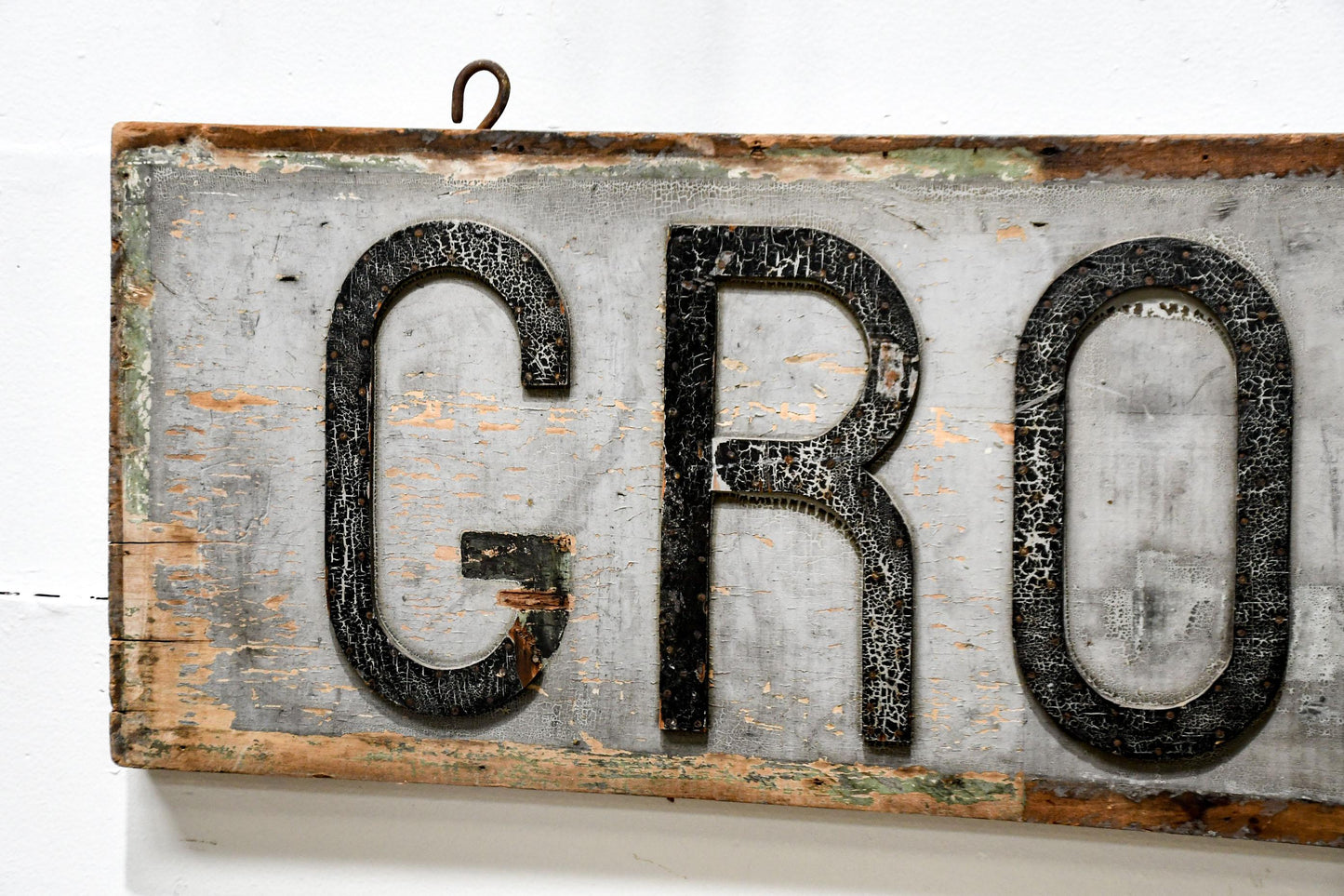 Wooden Grocery Sign