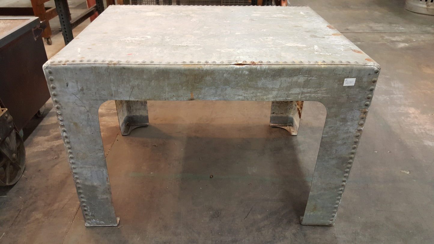 Industrial Riveted Metal Dining Table