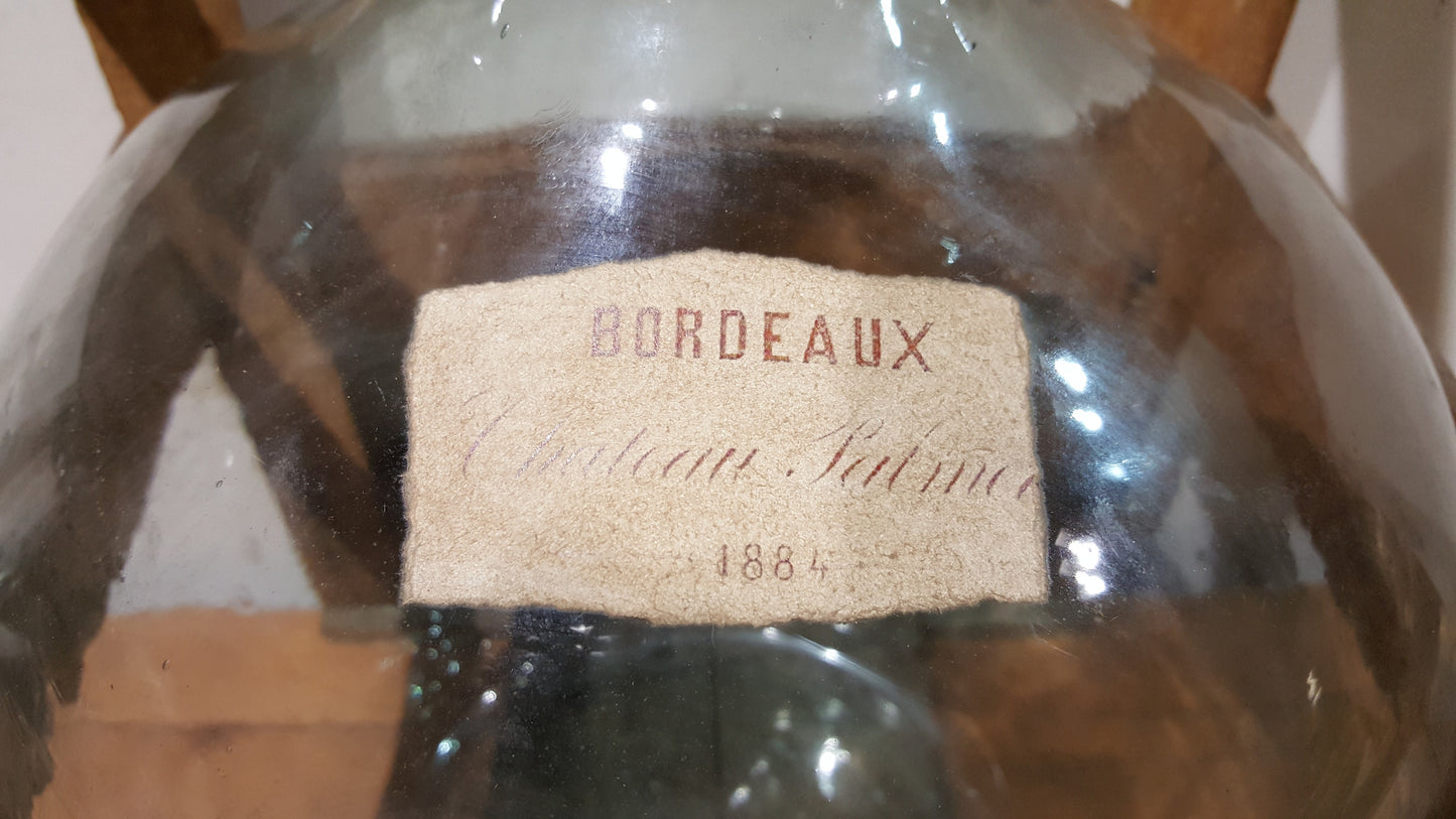 Clear Glass Demijohn Wine Bottle in Crate