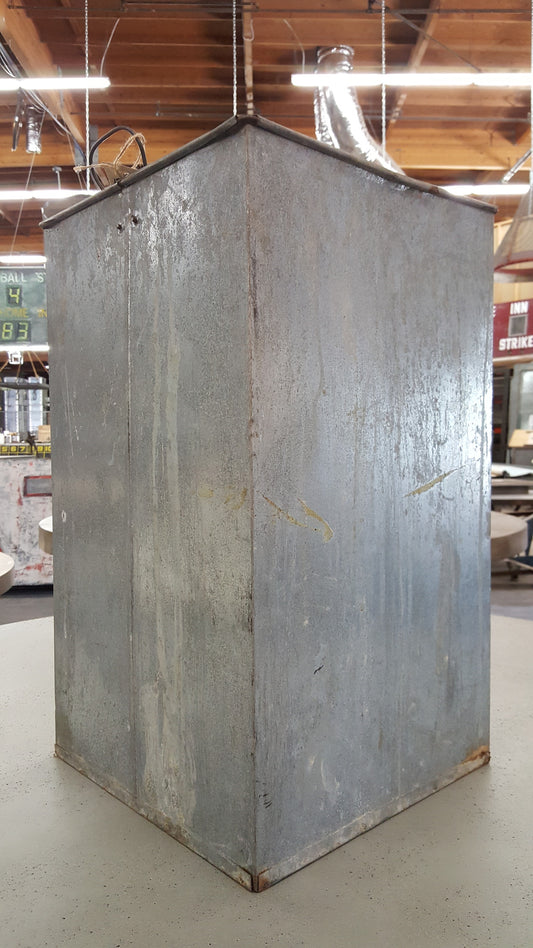 Large Galvanized Metal Container with Handles on Top and Sides –  Antiquities Warehouse