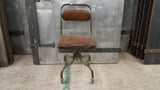 Mid Century Leather and Steel Office Chair