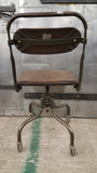 Mid Century Leather and Steel Office Chair