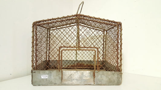 Wire and Galvanized Metal Birdcage