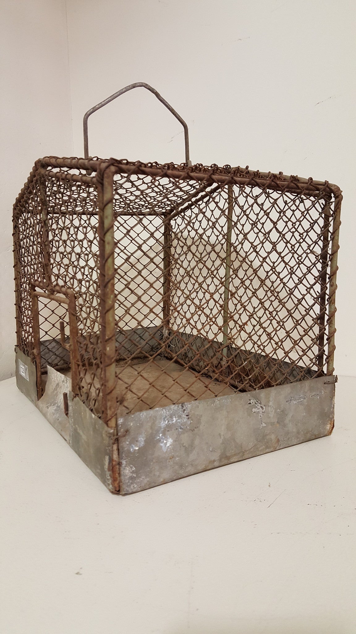 Wire and Galvanized Metal Birdcage