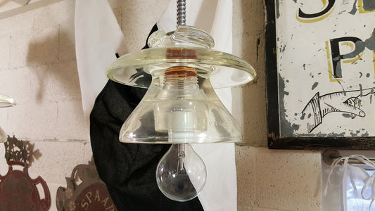 Repurposed Industrial Glass Insulator Pendants