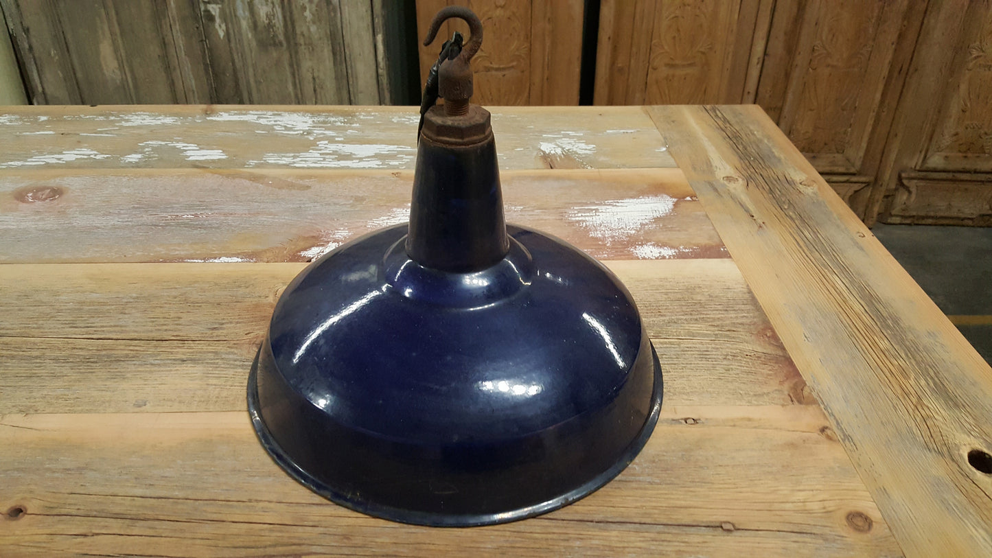 Indigo Blue Enamel Pendant