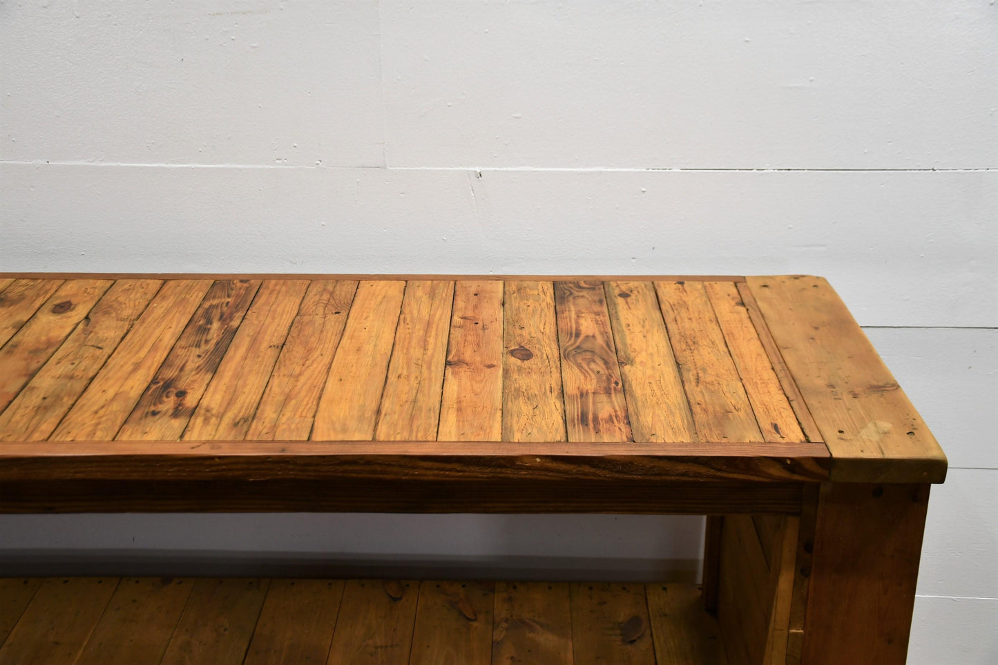 Long Wooden Industrial Work Table / Island