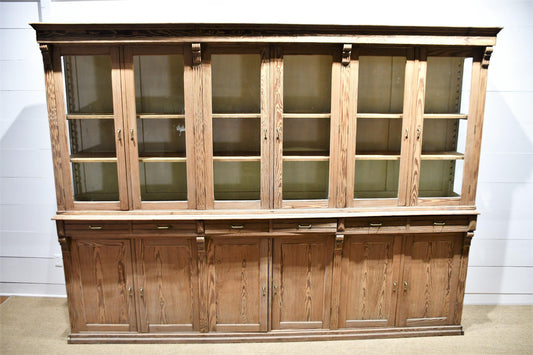 French Two Piece Antique Retail Display Cabinet