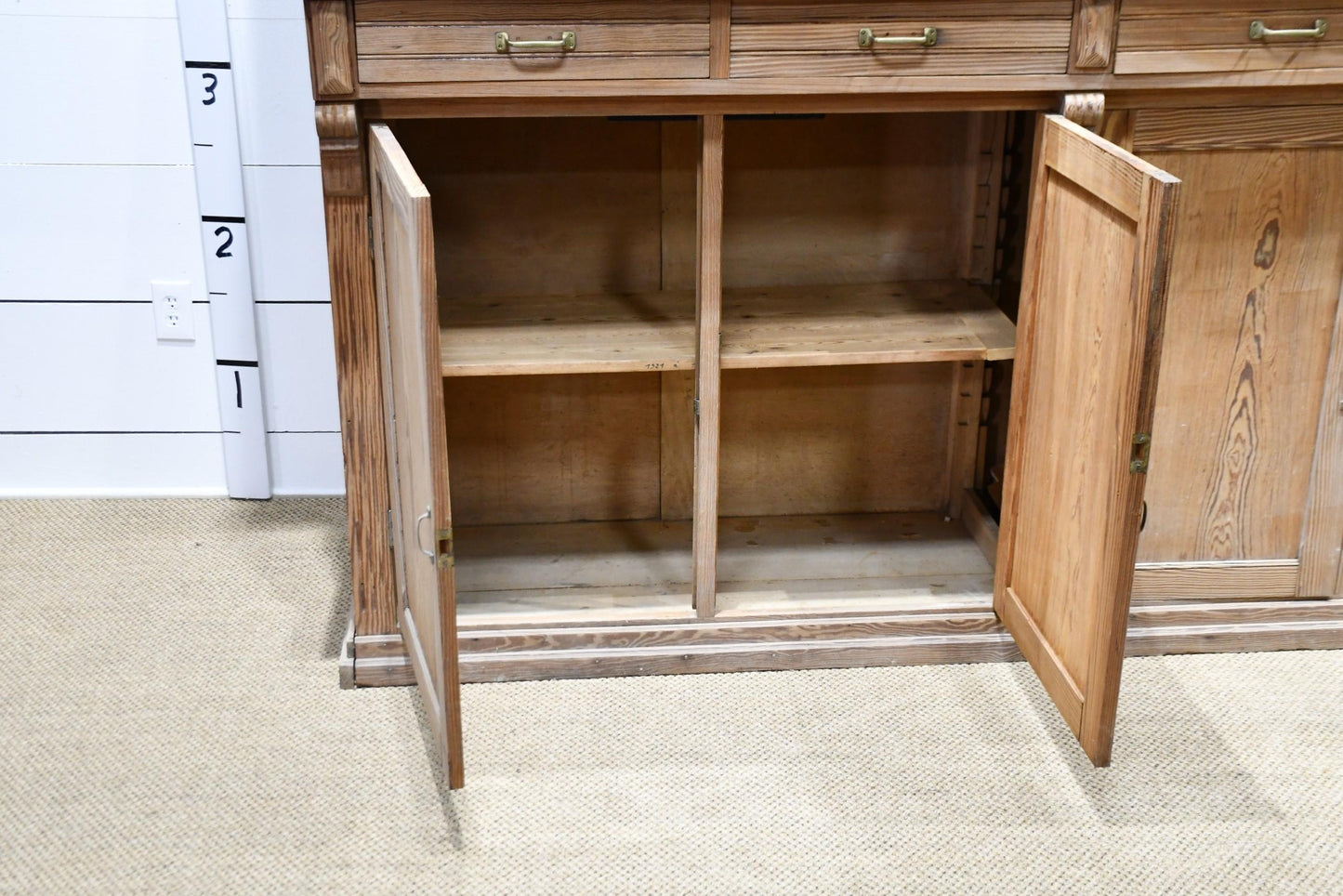 French Two Piece Antique Retail Display Cabinet