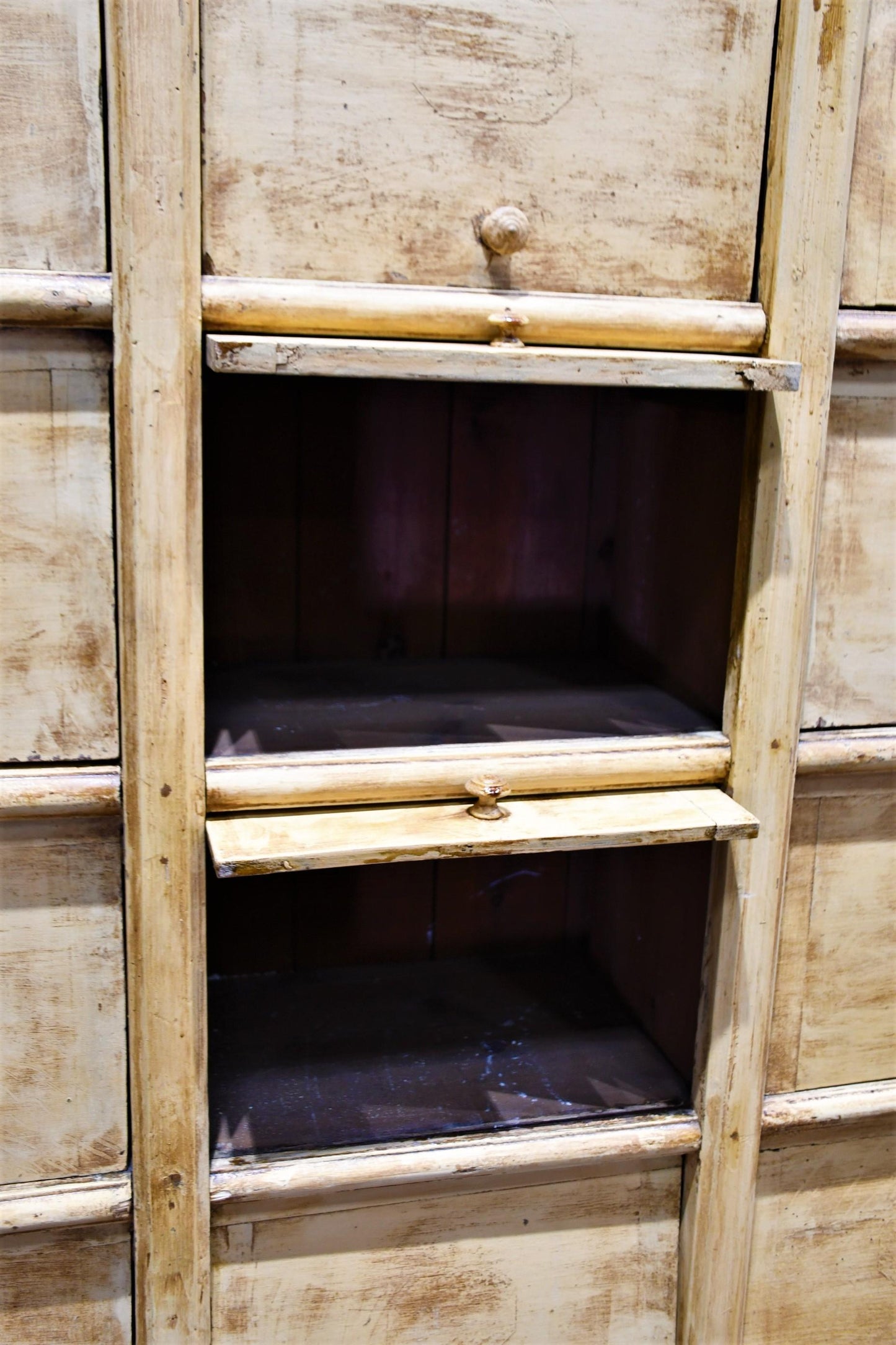 French Cabinet with Pivoting Cubby Openings