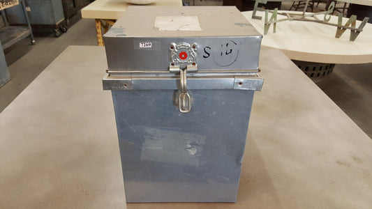 Lockable Metal Container with Hinged Lid