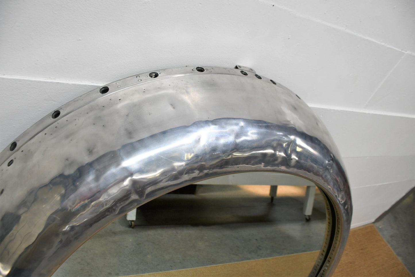 Industrial Repurposed Aviation Round Mirror
