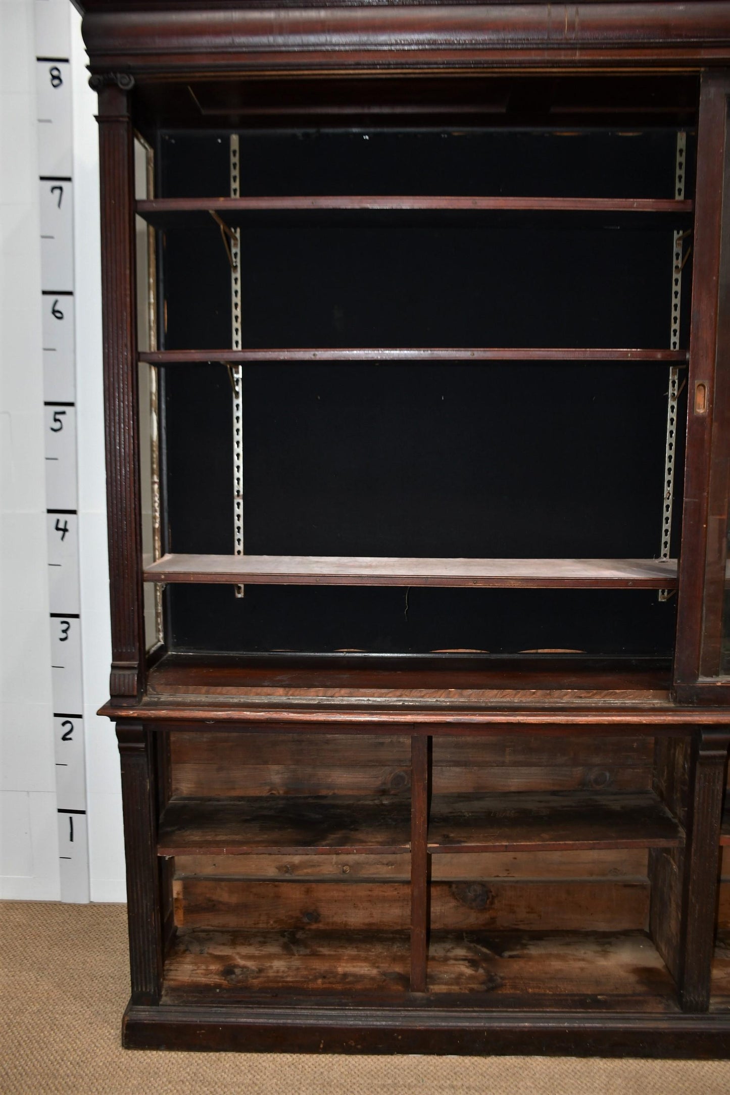 Cigar Shop 2-Piece Retail Display Antique Cabinet