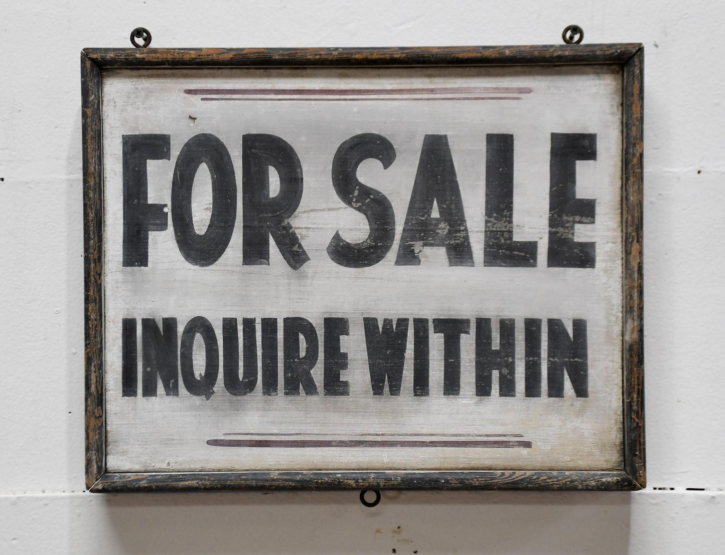 Wooden For Sale Inquire Within Sign