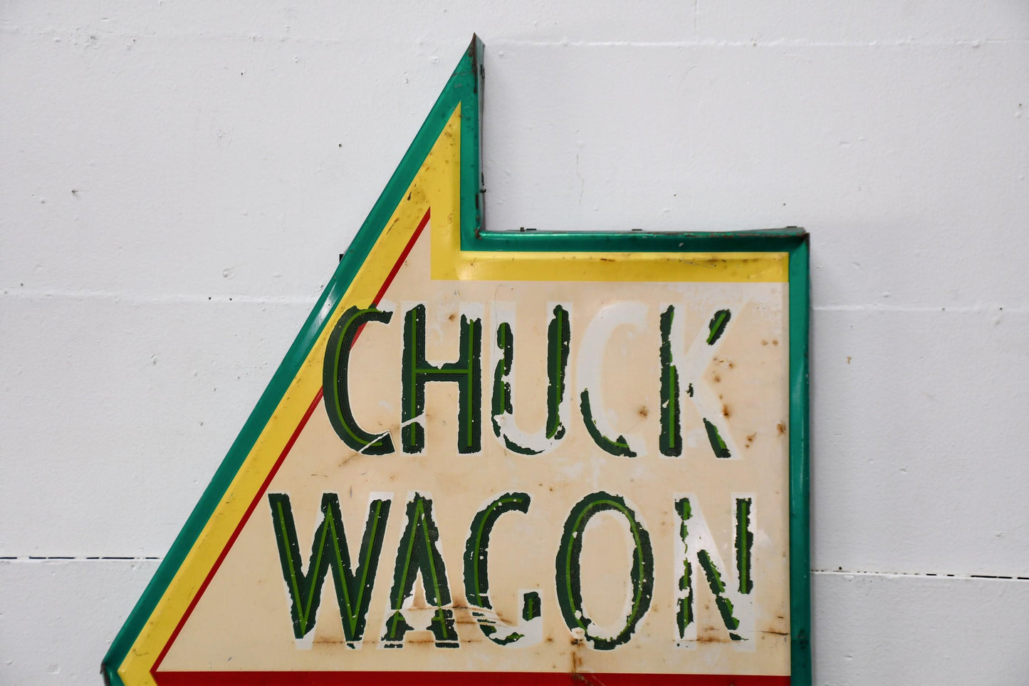 Chuck Wagon Cafe Coca Cola Metal Arrow Sign