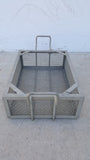 Airplane cargo basket, square, metal, with non-movable handles